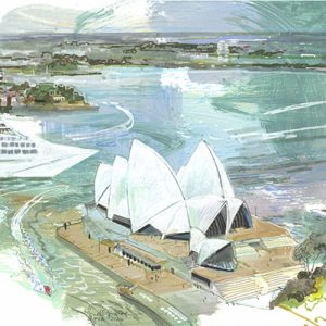 Opera House and Ship by Alex Snellgrove